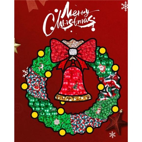 Christmas Friendship Bracelet Kit, Xmas Beads and Letter Beads (A-Z) - Picture 5 of 6